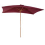 Voir la diapositive 1 : OUTSUNNY Parasol droit rectangulaire de jardin 2,95L x 2l x 2,55H m rouge bordeaux