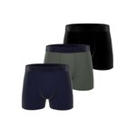 PIERRE CARDIN Lot de 3 boxers homme en coton Paolo. Coloris disponibles : Bleu