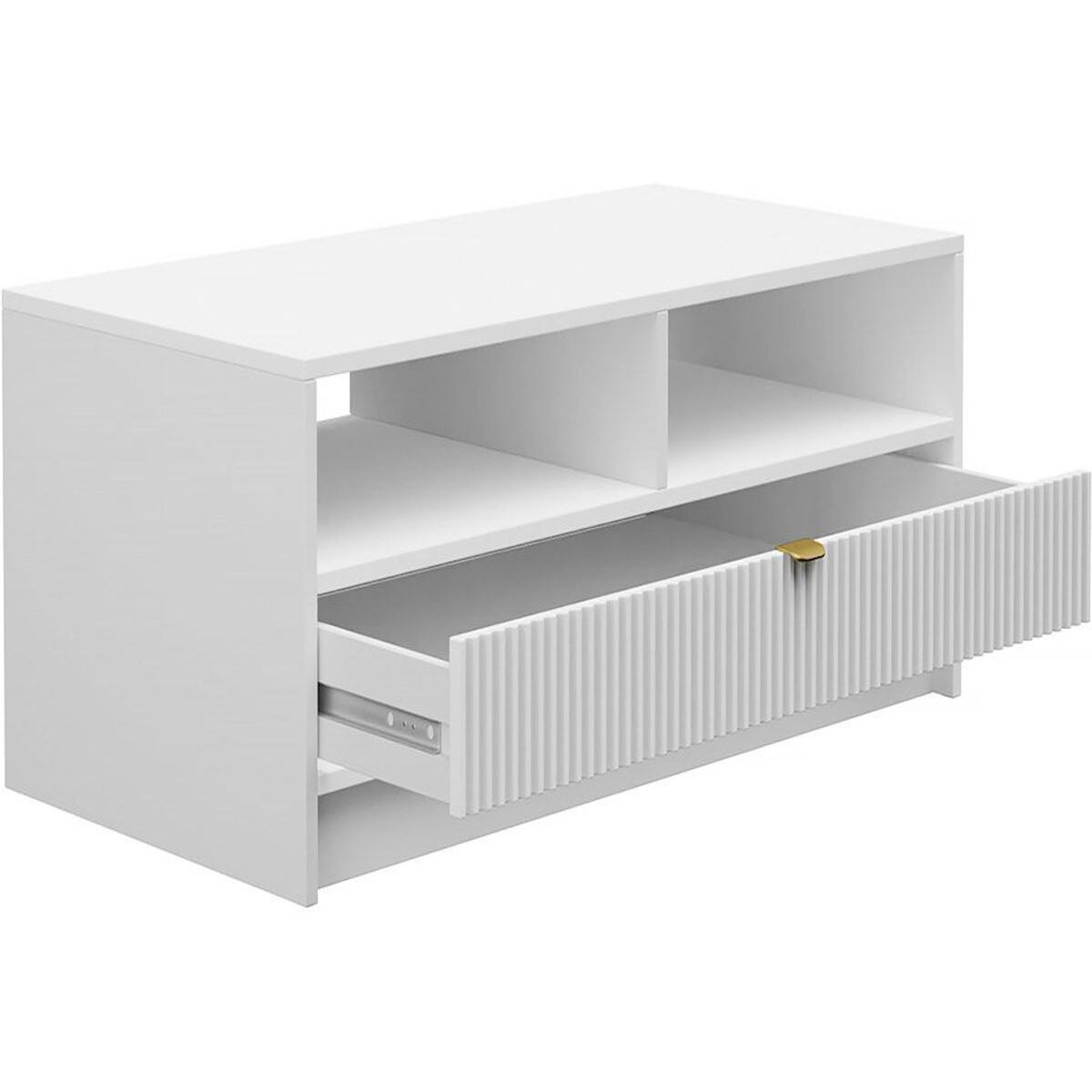 Habitat et Jardin Table basse Tireno - 100 cm X 40 cm X 50 cm-  blanc