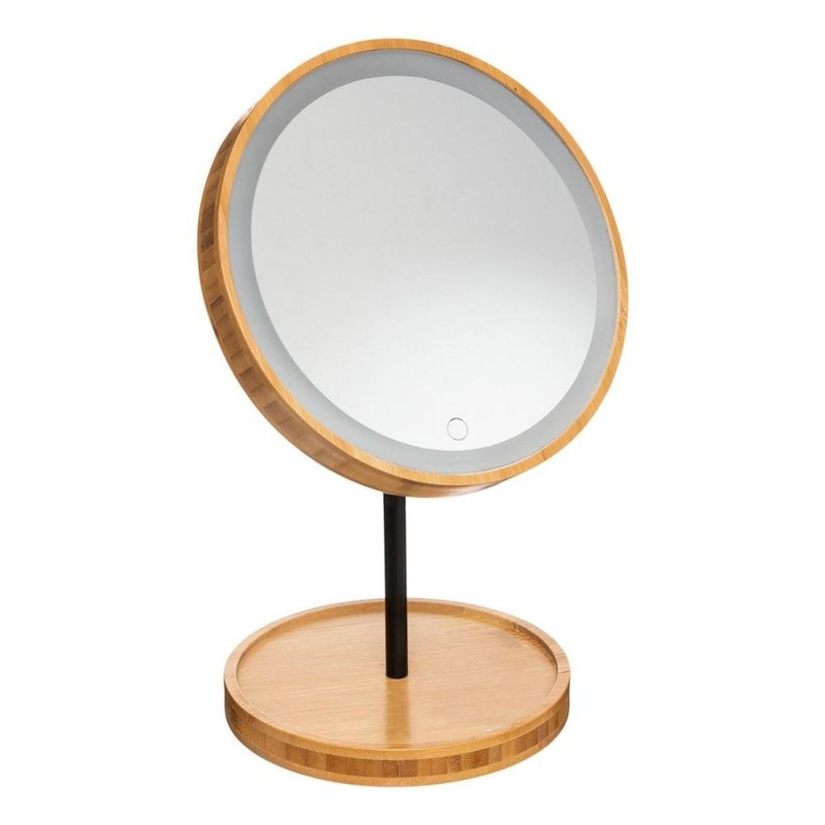 ATMOSPHERA Miroir LED sur pied en bambou