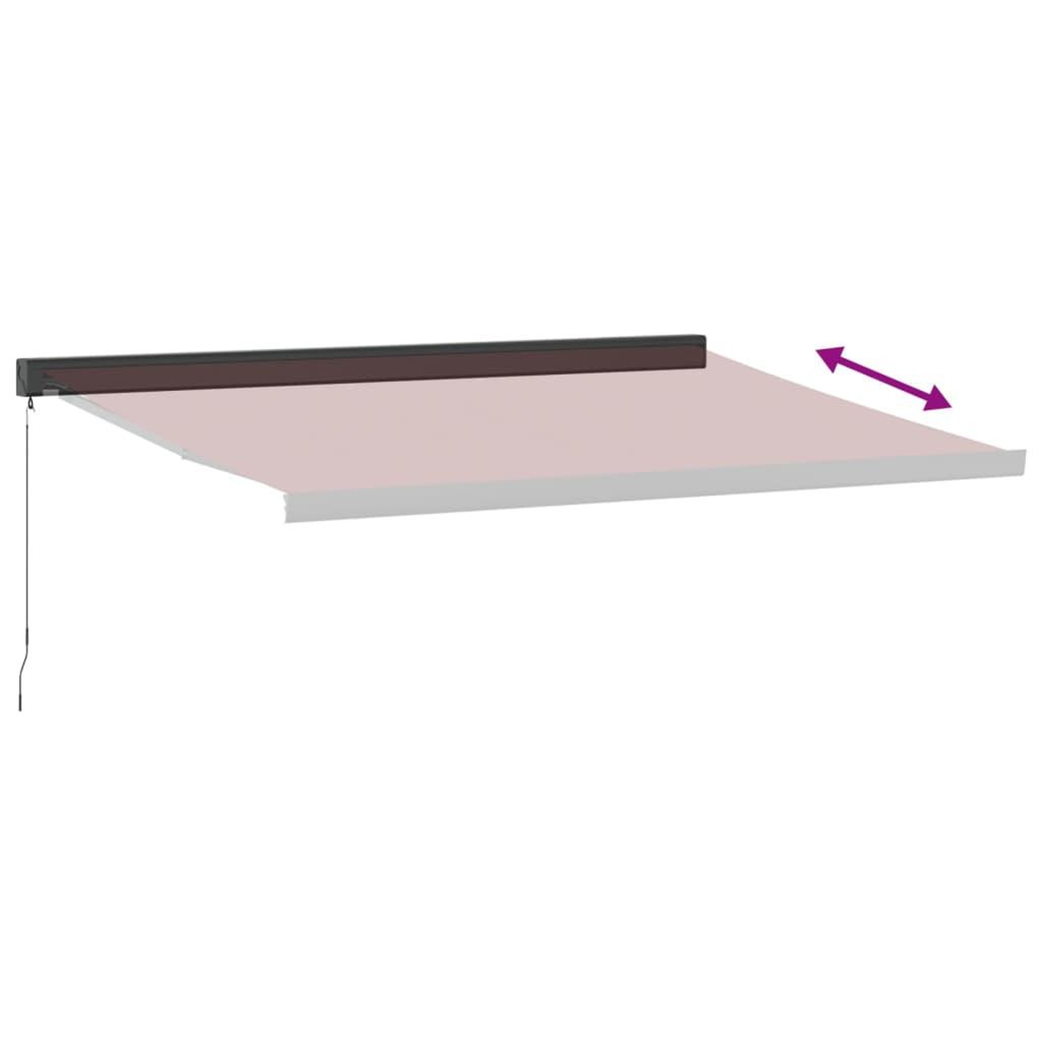 Voir la diapositive 5 : VIDAXL Auvent manuel retractable bordeaux 400x300 cm