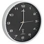 Voir la diapositive 4 : VIDAXL Horloge murale radioguidee avec mouvement a quartz 31 cm Noir