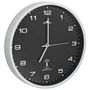 Voir la diapositive 4 : VIDAXL Horloge murale radioguidee avec mouvement a quartz 31 cm Noir