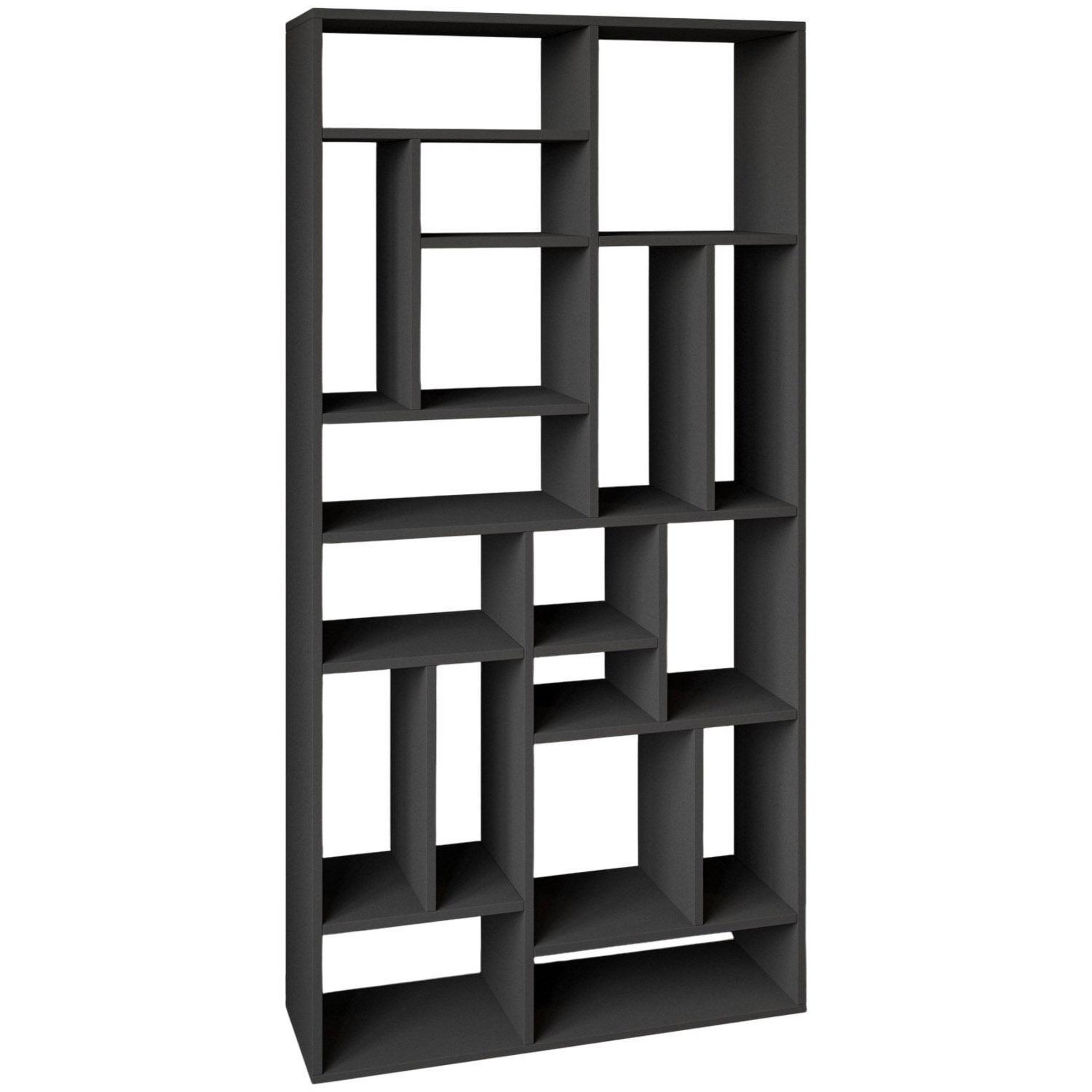 Habitat et Jardin Bibliothèque en bois  nicola  - 90 x 30 x 180 cm - gris anthracite