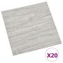 Voir la diapositive 2 : VIDAXL Dalles de plancher autoadhesives 20 pcs PVC 1,86 m² gris clair