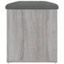 Voir la diapositive 6 : VIDAXL Banc de rangement sonoma gris 82x42x45 cm Bois d ingénierie