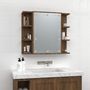 Voir la diapositive 4 : VIDAXL Armoire a miroir avec LED Chene marron 70x16,5x60 cm