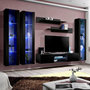 Voir la diapositive 1 : Paris Prix Meuble TV Mural Design  Fly XLIII  310cm Noir