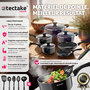 Voir la diapositive 2 : tectake Set de batterie de cuisine 15 pièces noir