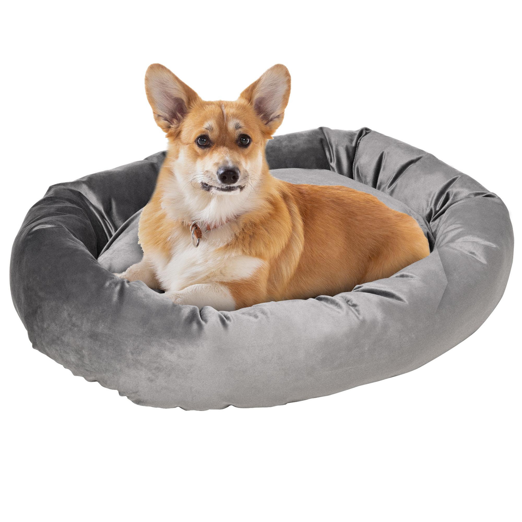 Voir la diapositive 1 : PAWHUT PawHut Lit pour chien chat panier pour chien orthopédique rembourrage coton PP housse lavable amovible gris