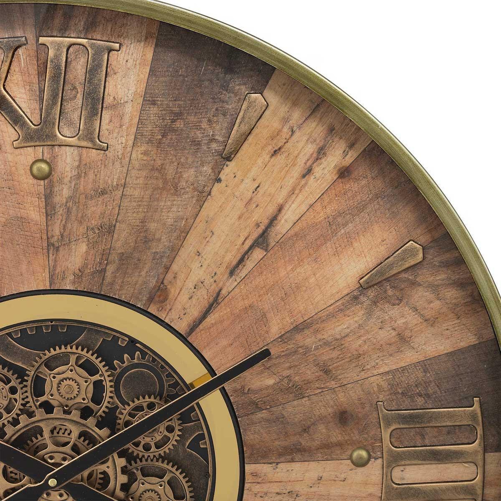 Voir la diapositive 2 : ATMOSPHERA Horloge murale mécanisme  keane  80cm marron