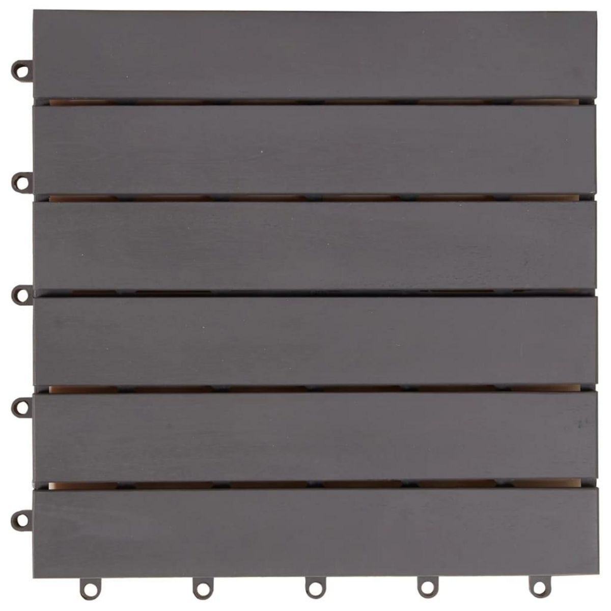 VIDAXL Carreaux de terrasse 10pcs Delavage gris 30x30 cm Acacia solide