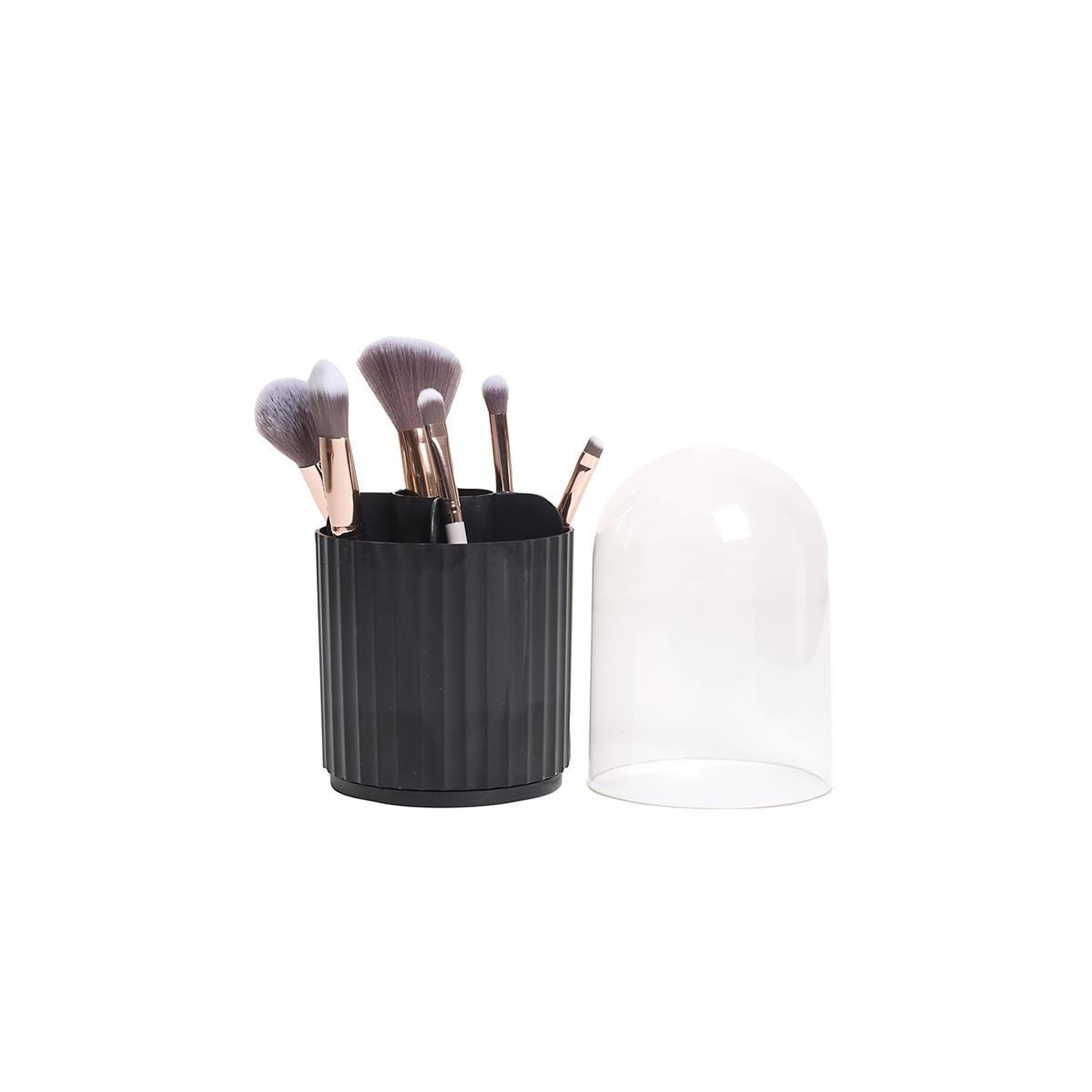 Voir la diapositive 3 : Cosmetic Club Lot de 6 pinceaux maquillage  rotatif  24cm noir