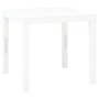 VIDAXL Table de jardin avec 2 bancs Plastique Blanc