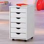 Voir la diapositive 2 : Paris Prix Caisson de Bureau 6 Tiroirs  School  65cm Blanc