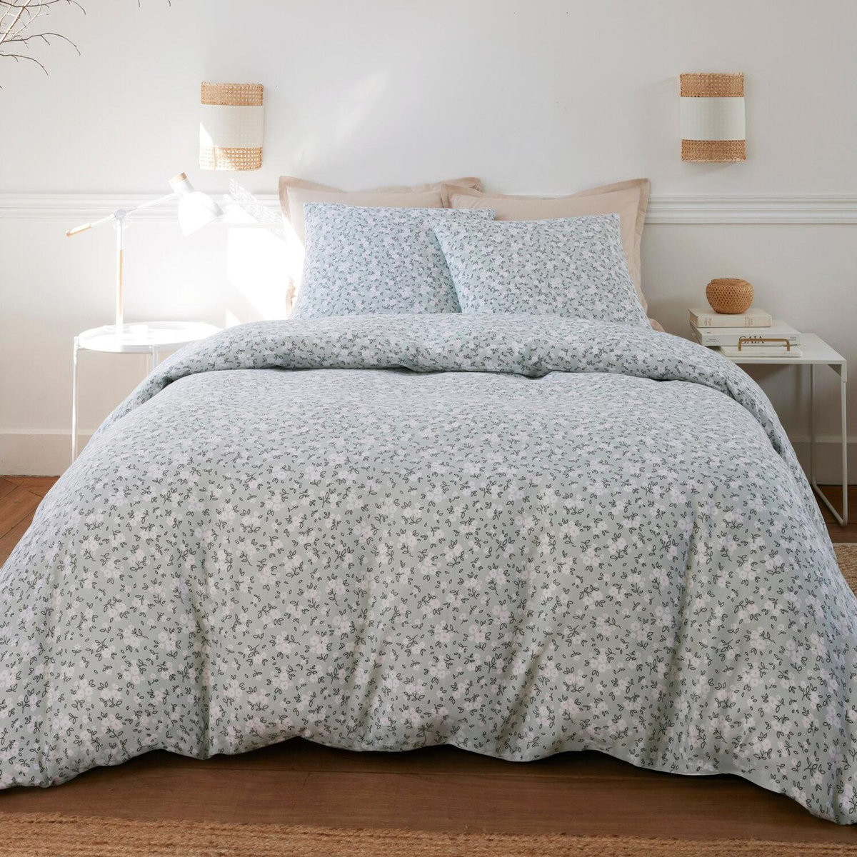 BATON ROUGE Parure housse de couette 100% gaze de coton imprimé edana
