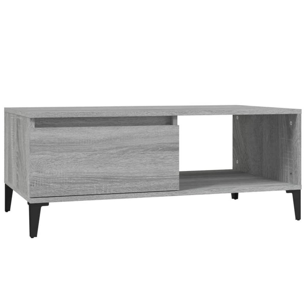 VIDAXL Table basse Sonoma gris 90x50x36,5 cm Bois d'ingenierie