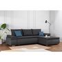 Voir la diapositive 2 : MARKET24 CELINA Canapé d'angle réversible convertible 3 places + Coffre de rangement - Tissu gris - L 274 x P 184 cm