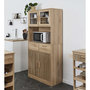 Voir la diapositive 2 : The Home Deco Factory Buffet de cuisine 4 portes 2 tiroirs Saulk en bois - Marron