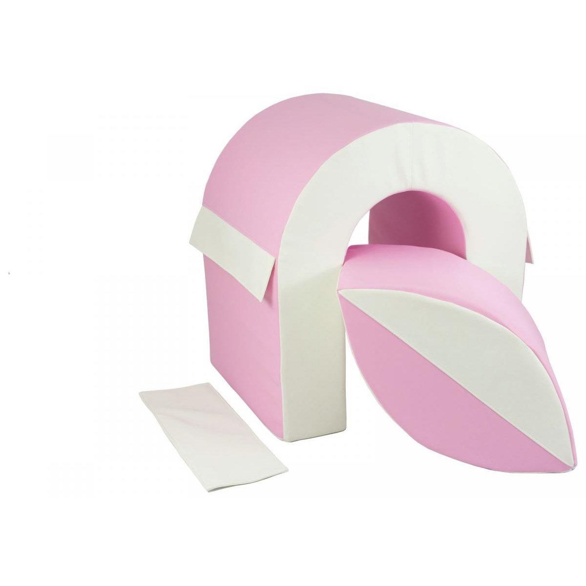 VELINDA Set de 2 blocs en mousse blanc, rose (pastel)