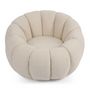 Voir la diapositive 1 : Paris Prix Fauteuil Coquillage Bouclette  Galen  92cm Beige