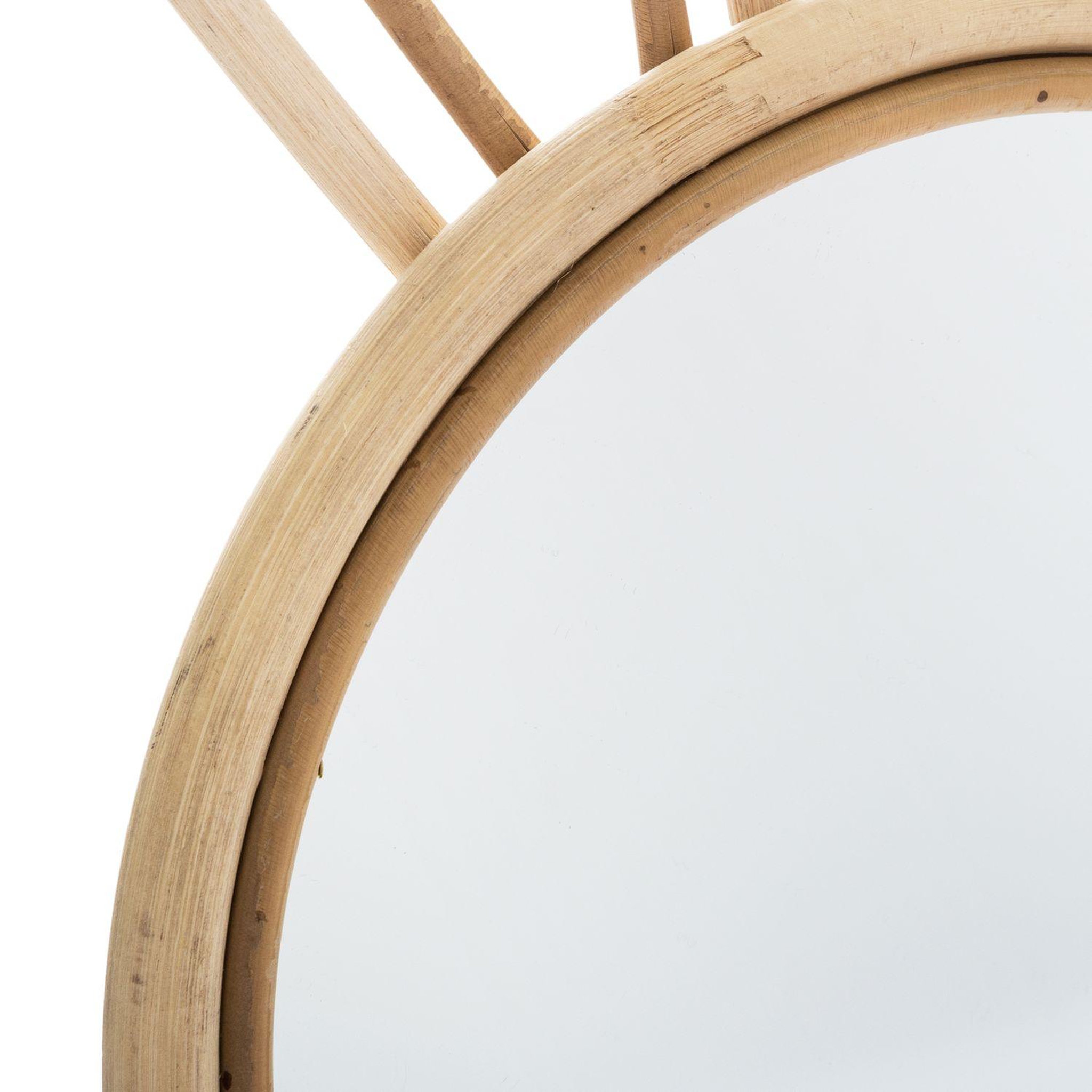 Voir la diapositive 2 : Atmosphera Kids Miroir mural enfant en bambou wild - diam. 24 cm