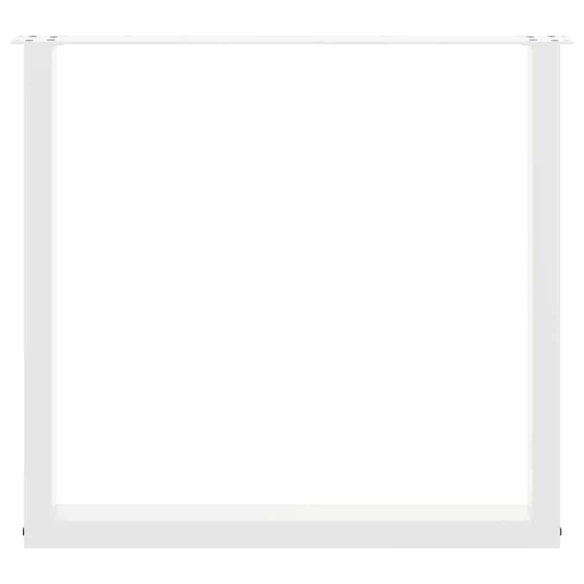 Voir la diapositive 5 : VIDAXL Pieds de table a manger forme de U 2 pcs blanc 90x(72-73) cm