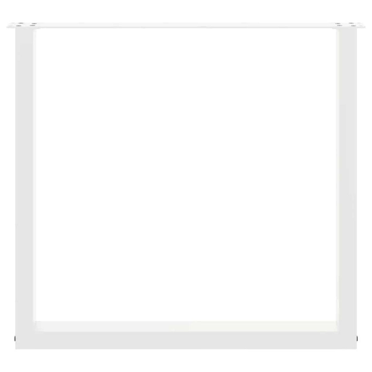 VIDAXL Pieds de table a manger forme de U 2 pcs blanc 90x(72-73) cm