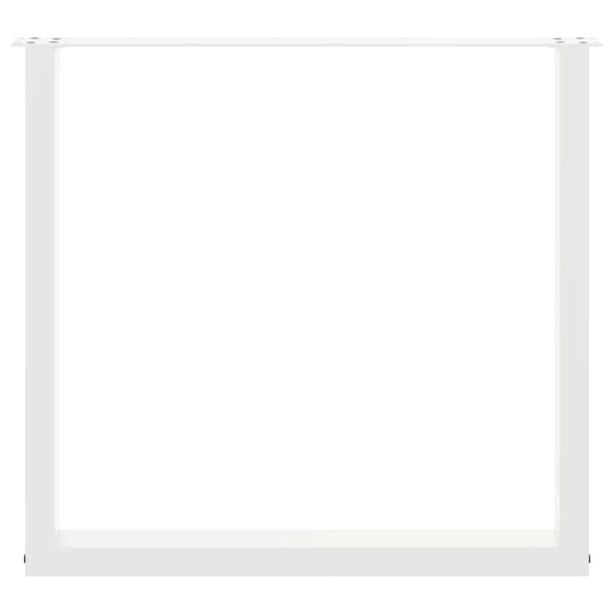 VIDAXL Pieds de table a manger forme de U 2 pcs blanc 90x(72-73) cm