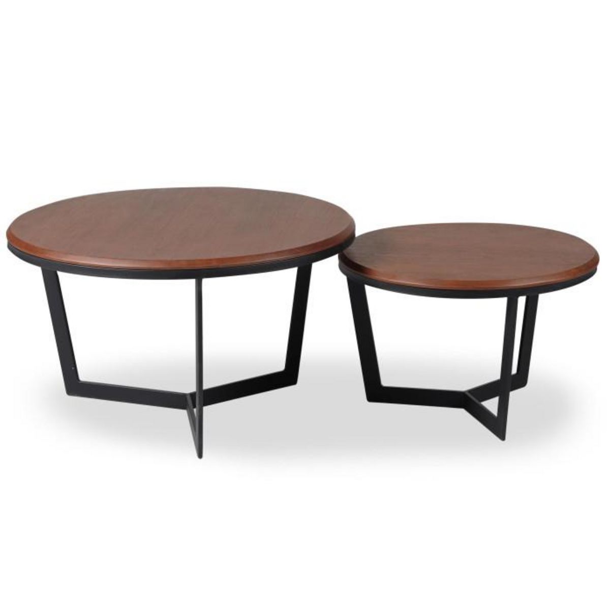 Paris Prix Lot de 2 Tables Basses   Chappey  80cm Marron
