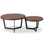 Voir la diapositive 2 : Paris Prix Lot de 2 Tables Basses   Chappey  80cm Marron
