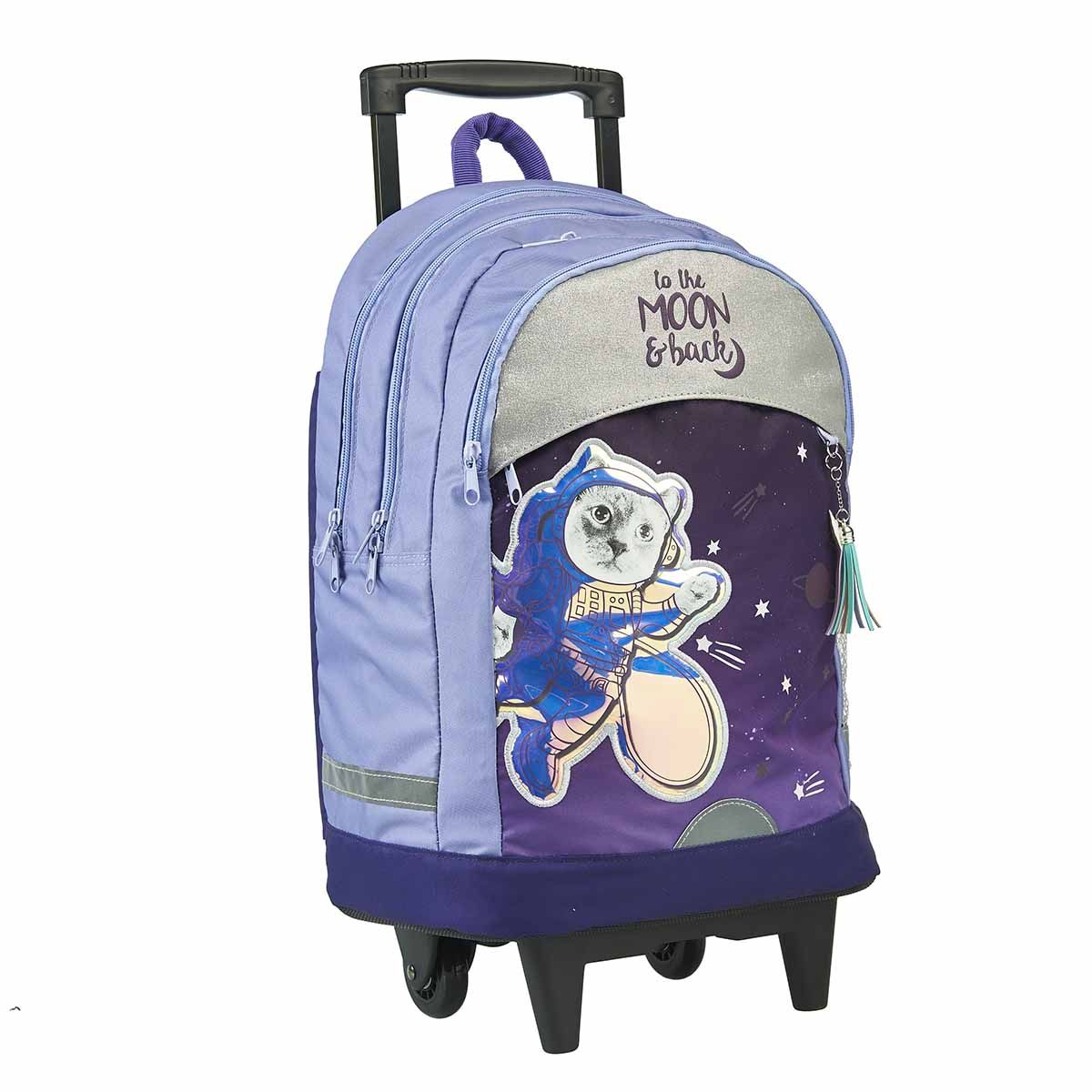 AUCHAN Sac à dos à roulettes COSMOCAT