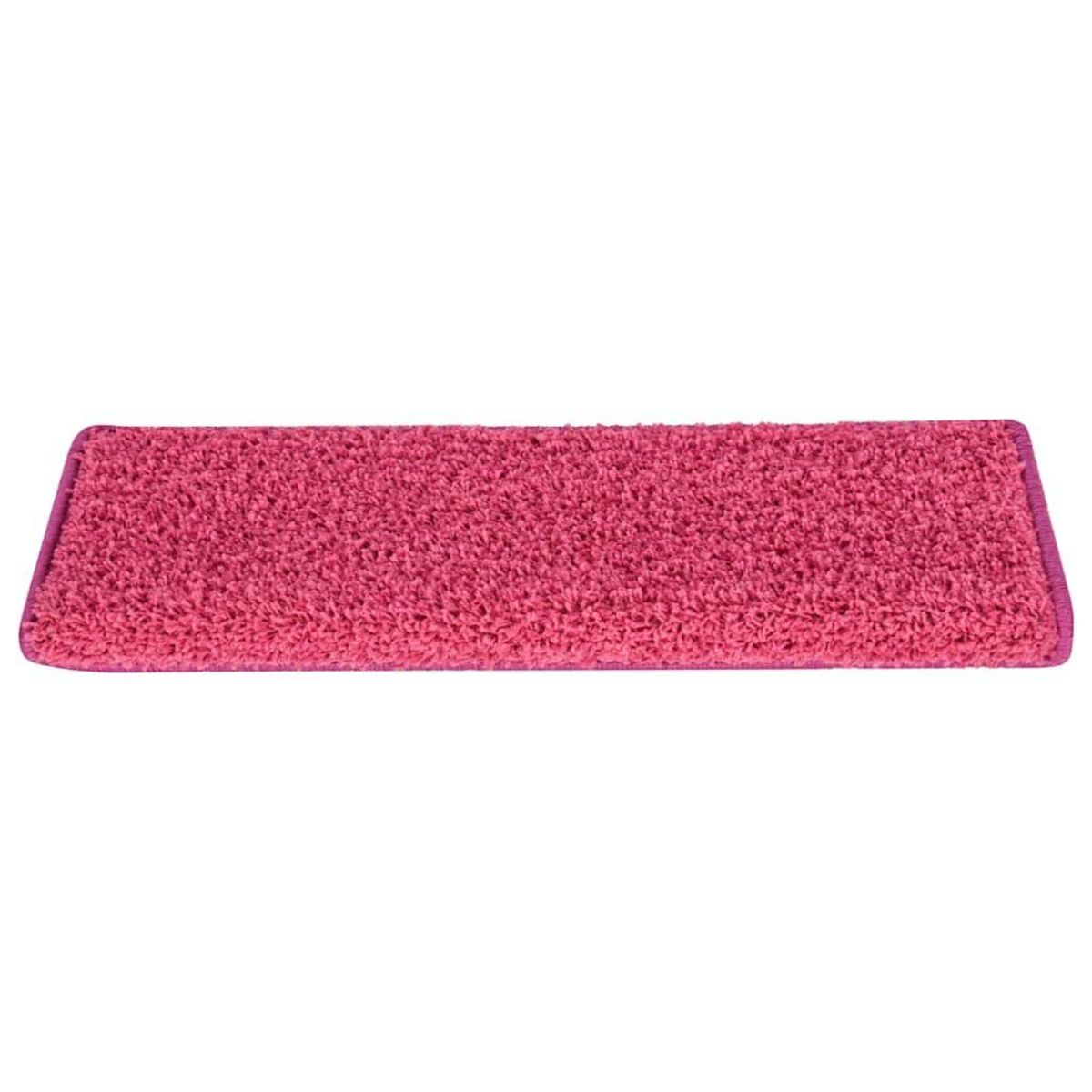 VIDAXL Tapis d'escalier 30 pcs 65x21x4 cm rose