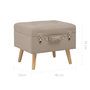 Voir la diapositive 6 : VIDAXL Tabouret de rangement 40 cm Beige Tissu