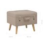 Voir la diapositive 6 : VIDAXL Tabouret de rangement 40 cm Beige Tissu