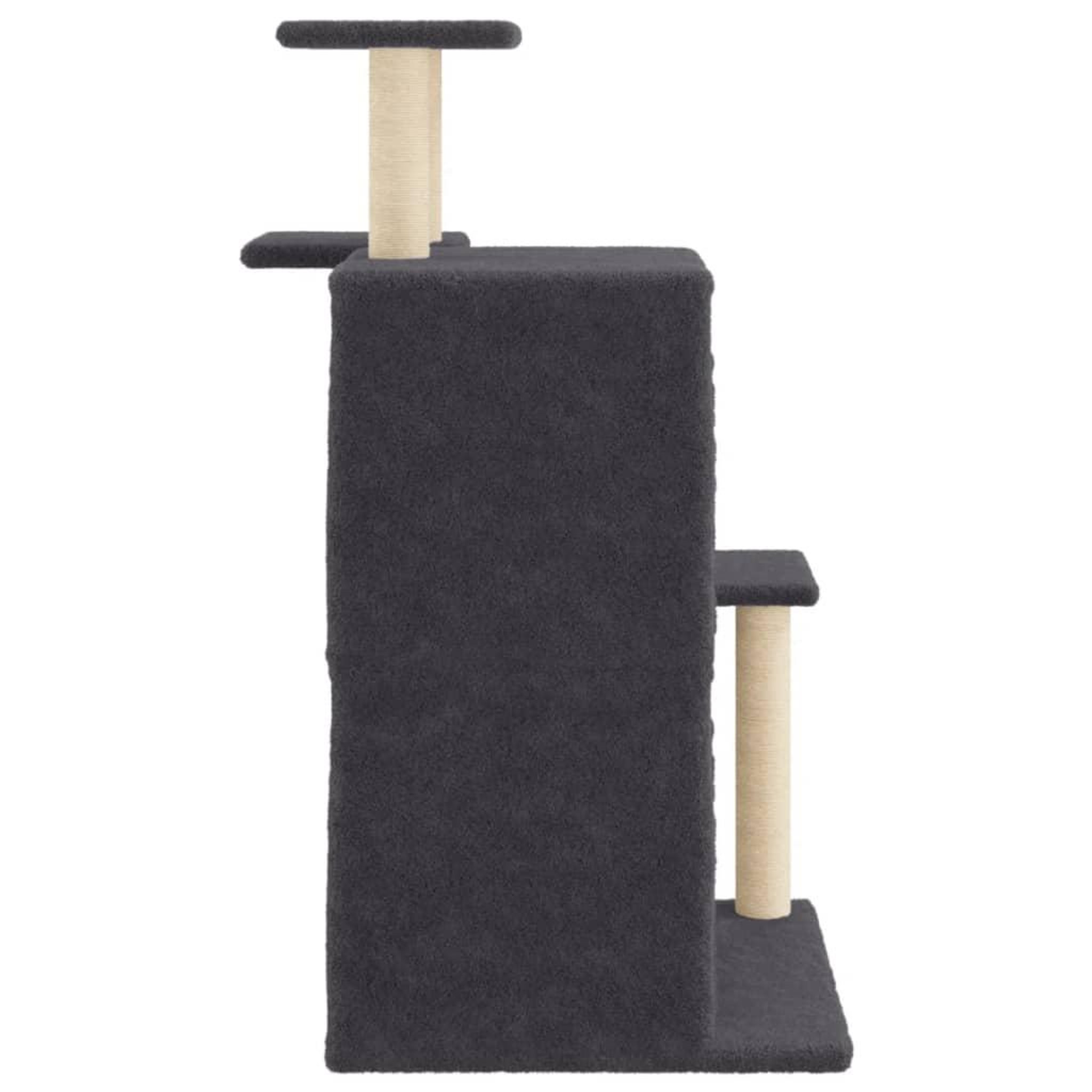 Voir la diapositive 5 : VIDAXL Arbre a chat avec griffoirs en sisal gris fonce 97 cm