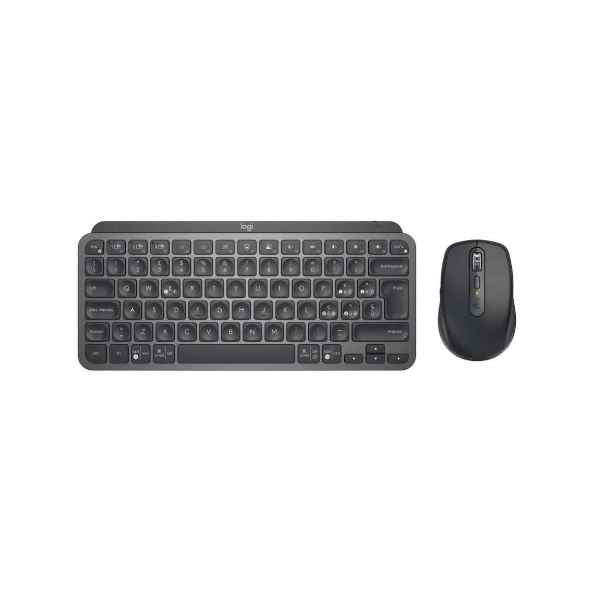 Logitech Logitech MX Keys Mini Combo for Business clavier Souris incluse RF sans fil + Bluetooth QWERTY Italien Graphite