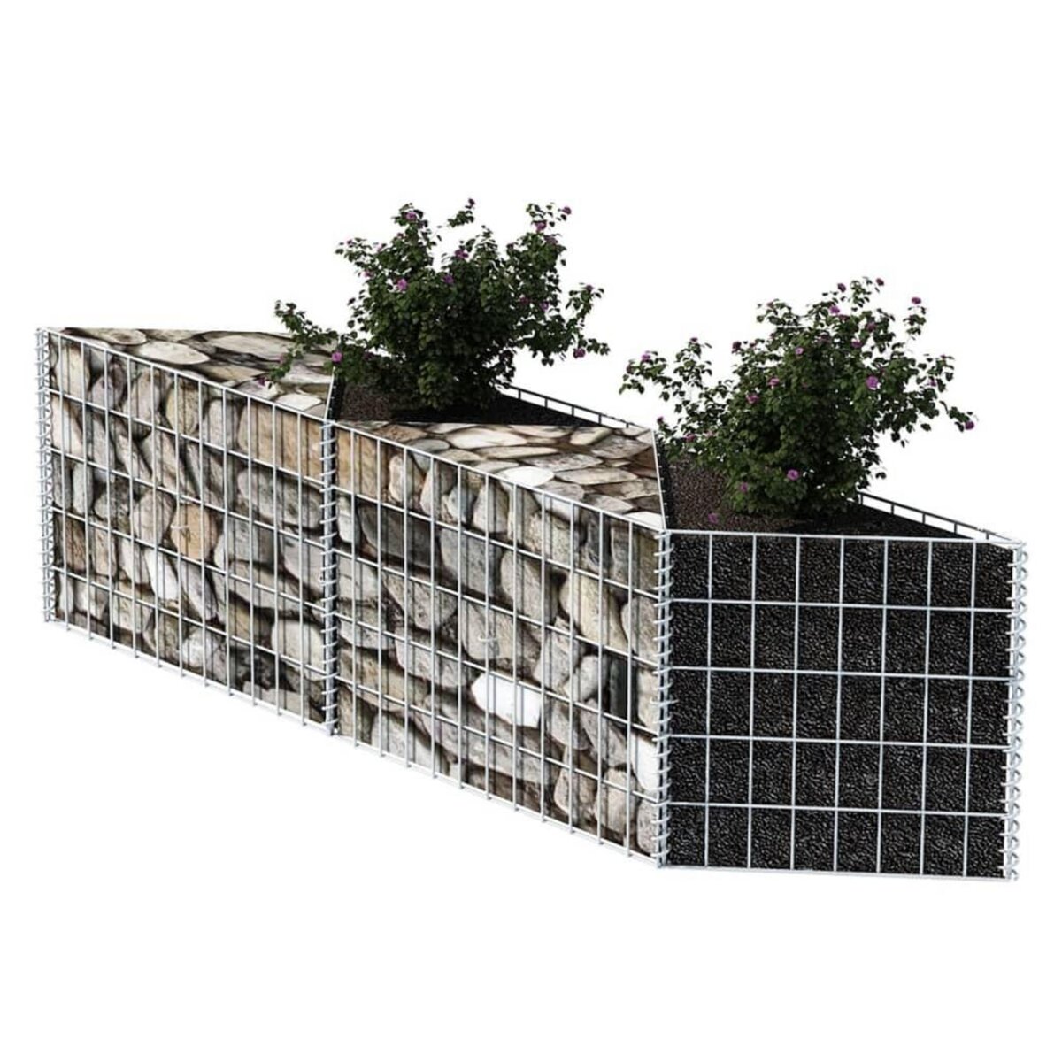 VIDAXL Panier de gabion Acier galvanise 120x30x50 cm