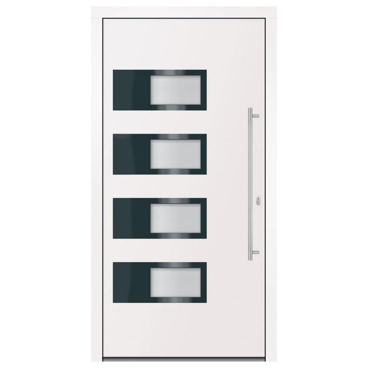 VIDAXL Porte d'entree Blanc 110x210 cm Aluminium et PVC