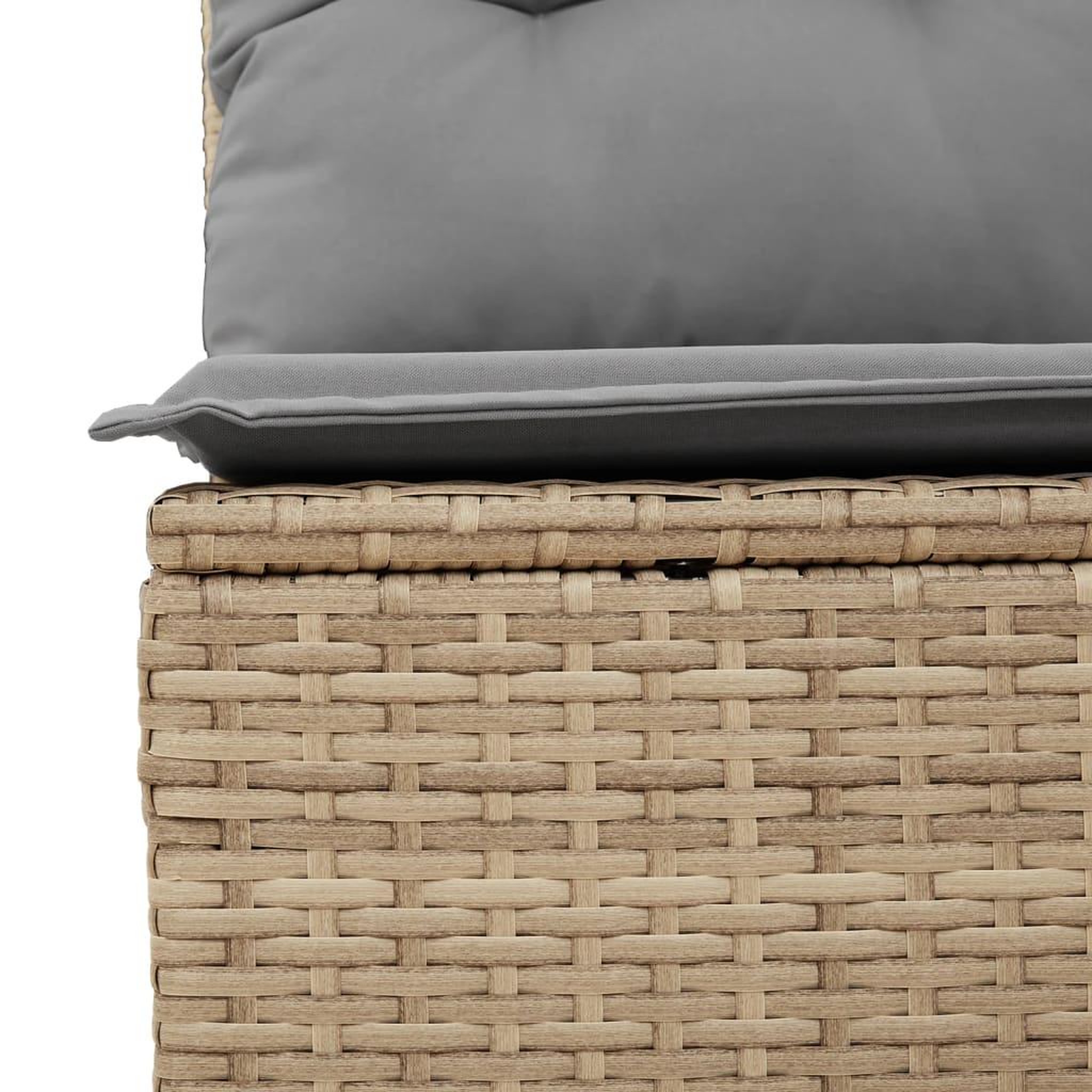 Voir la diapositive 3 : VIDAXL Salon de jardin avec coussins 10 pcs beige resine tressee
