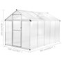 Voir la diapositive 6 : VIDAXL Serre Aluminium 302x190x195 cm 11,19 m³
