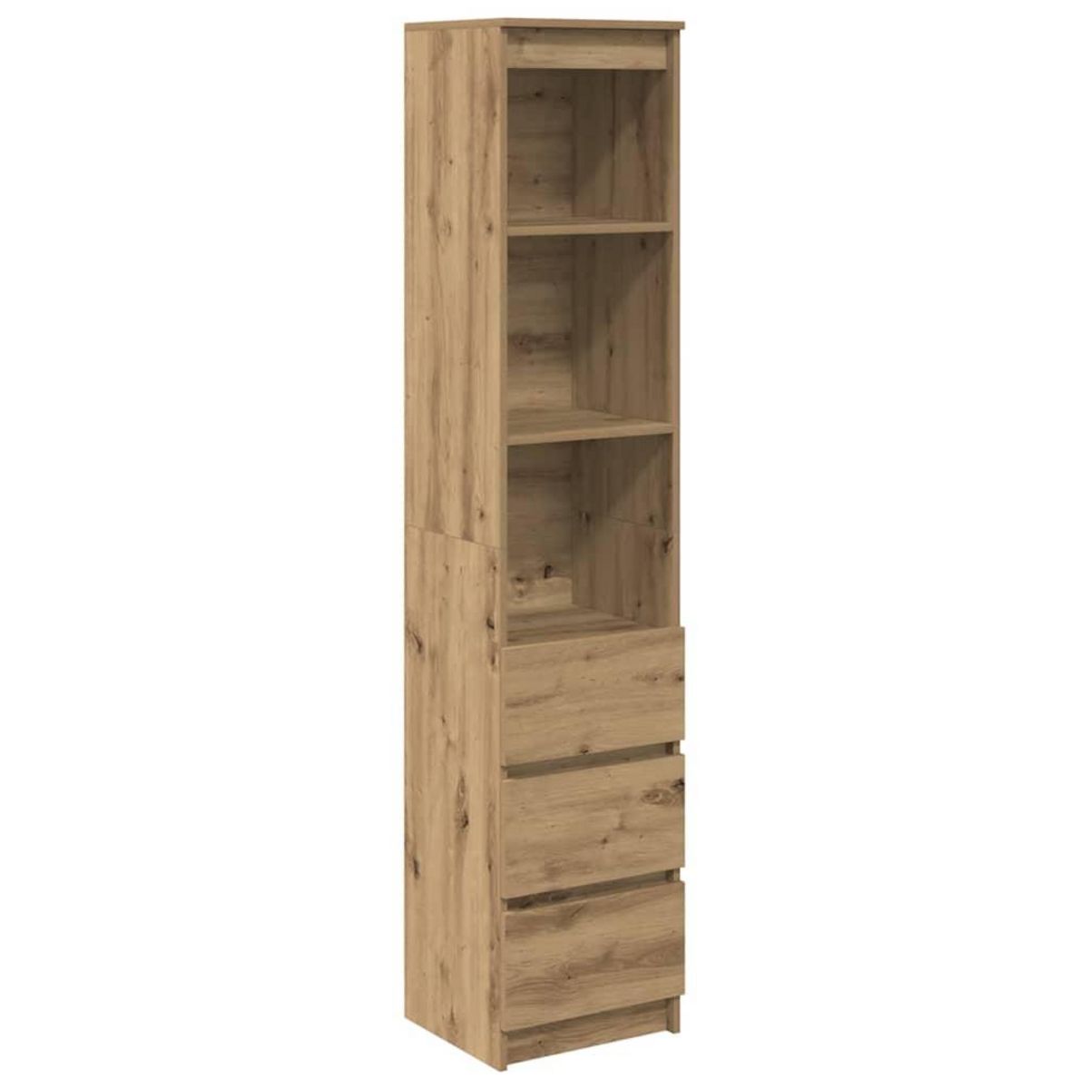 VIDAXL Buffet haut chene artisanal 37,5x35x180 cm bois d'ingenierie