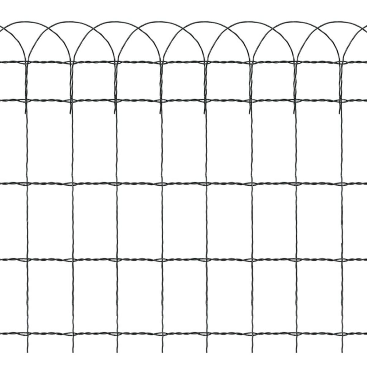 VIDAXL Bordure de pelouse Fer enduit de poudre 10x0,65 m