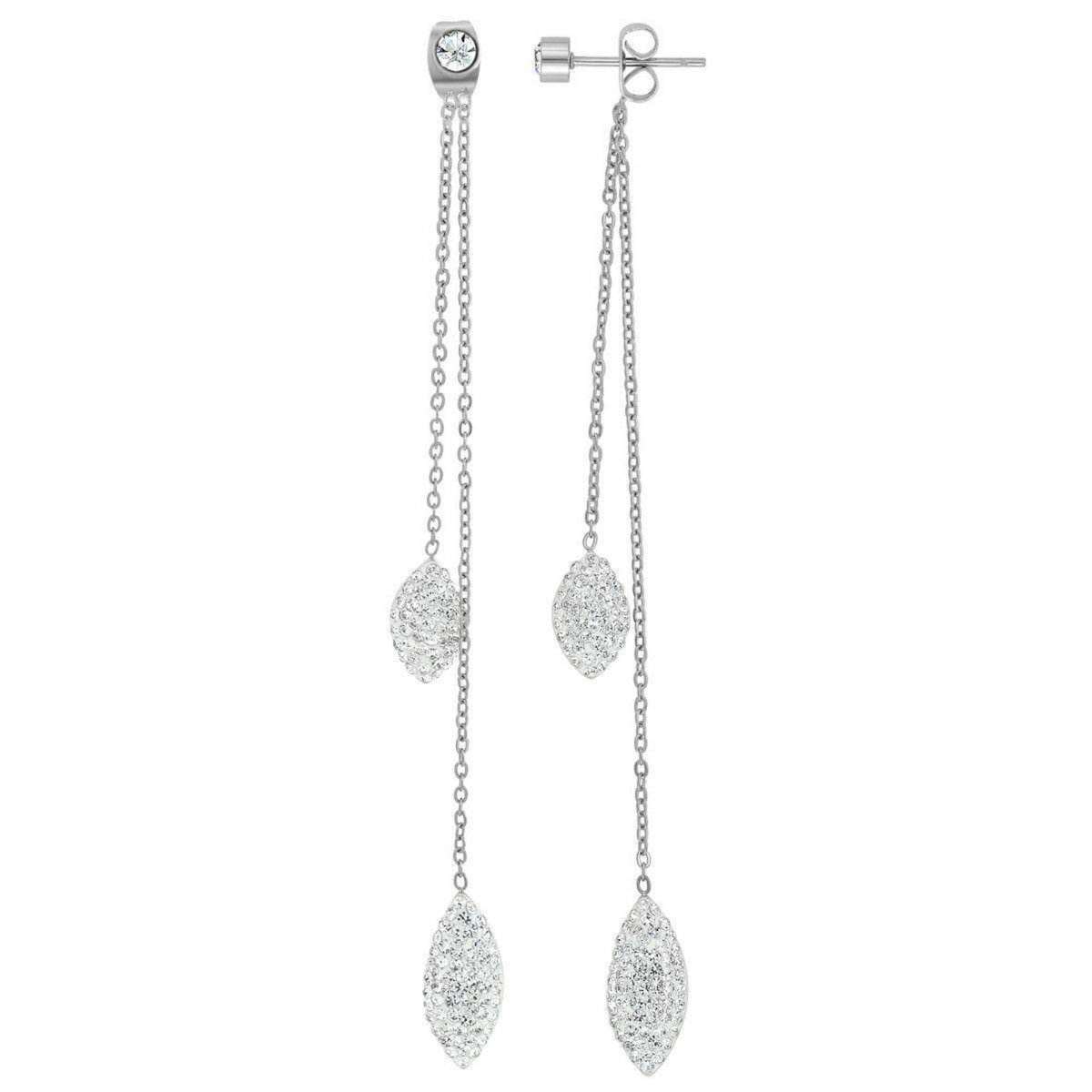 SC CRYSTAL Boucles d'oreilles SC Crystal ornées de Cristaux scintillants
