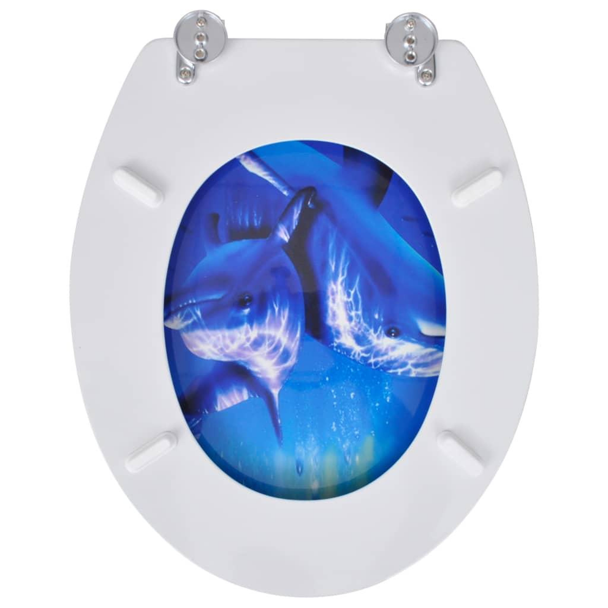 Voir la diapositive 5 : VIDAXL Sieges de toilette avec couvercles 2 pcs MDF Dauphin
