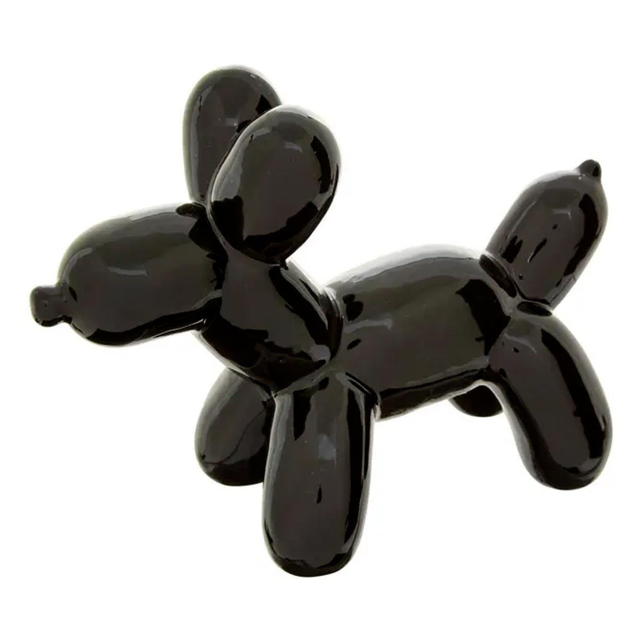 ATMOSPHERA Statuette déco chien en céramique  théo  19cm noir