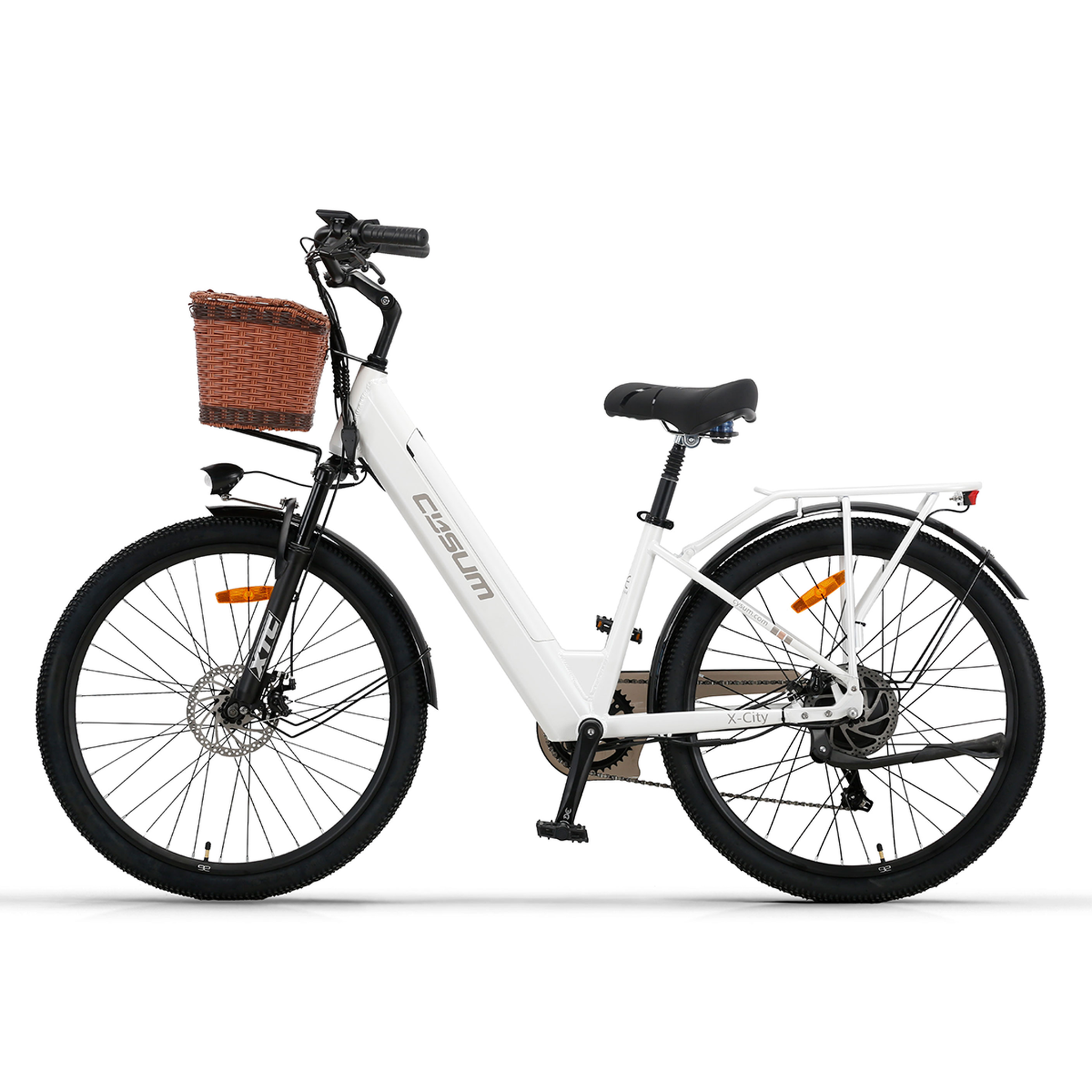 CYSUM Vélo électrique cysum x-city. Coloris disponibles : Blanc