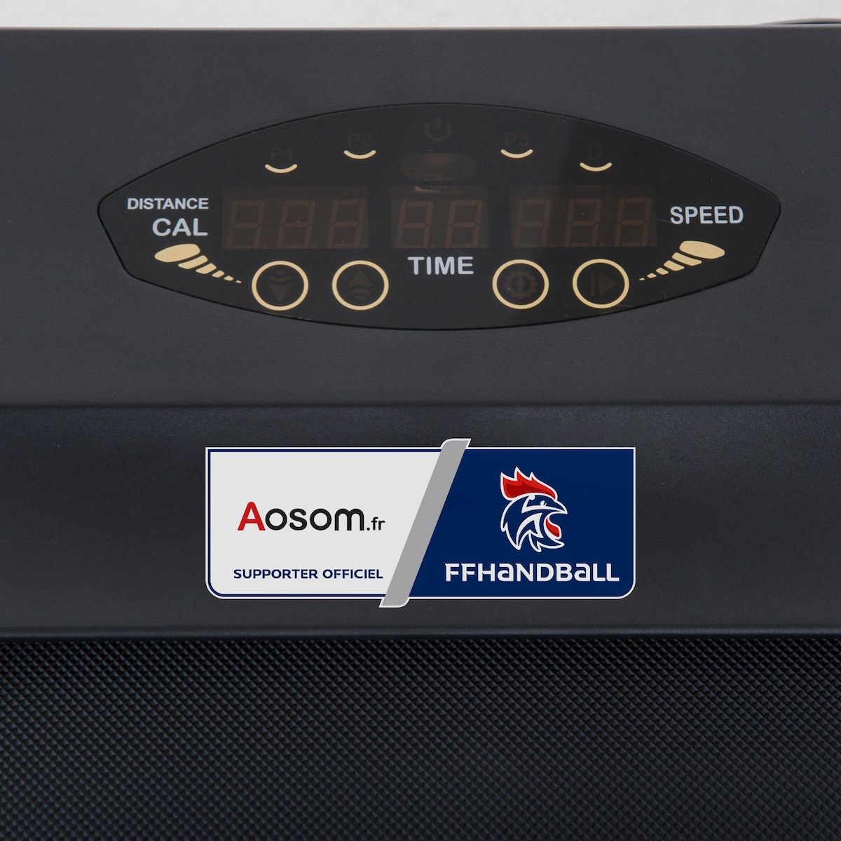 HOMCOM Tapis de course pliable - tapis de marche 6 Km/h max. 370 W - collaboration Aosom.fr x FFHandball - orange noir