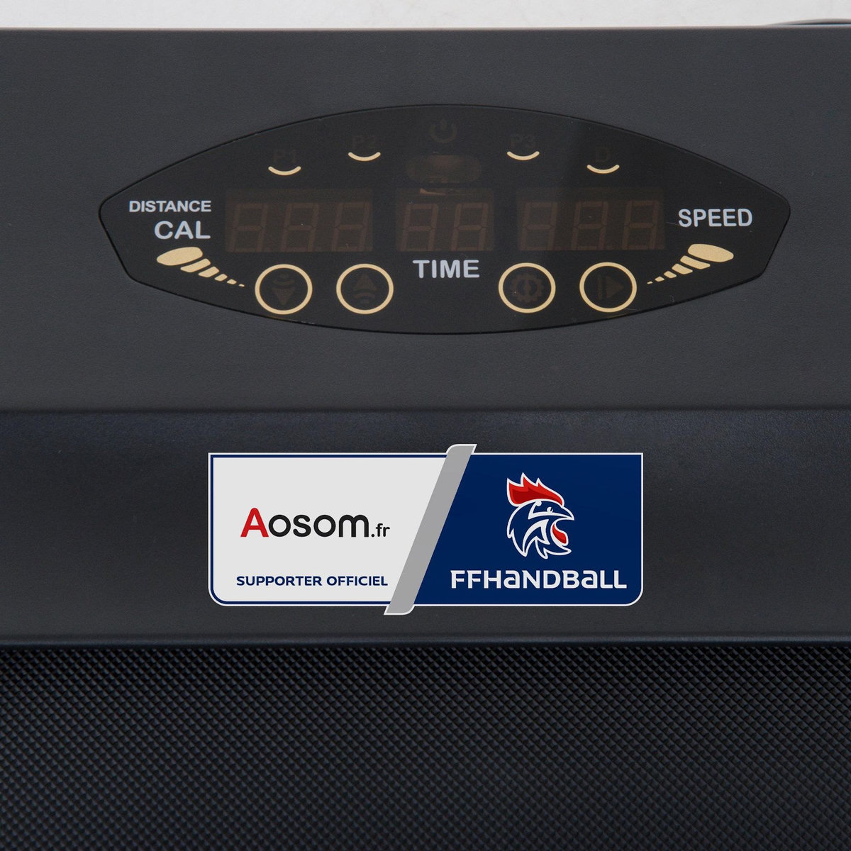 HOMCOM Tapis de course pliable - tapis de marche 6 Km/h max. 370 W - collaboration Aosom.fr x FFHandball - orange noir