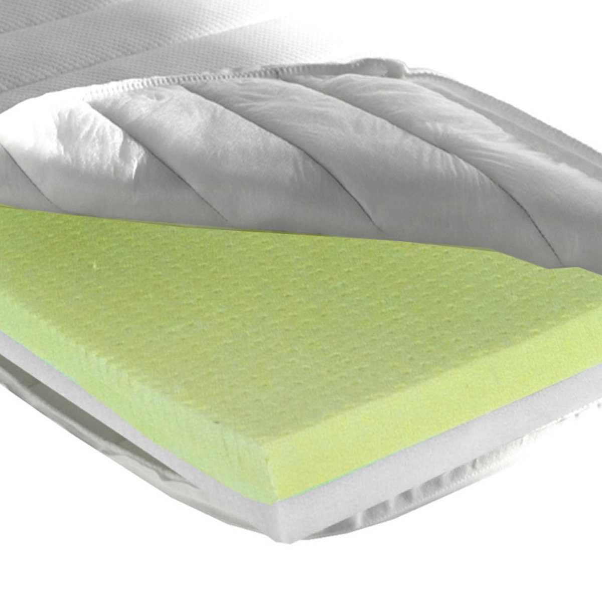 IDLITERIE Surmatelas bi confort latex et mémoire de forme Déhoussable & Lavable
